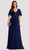 Navy empire waist chiffon flutter sleeve - Image 1