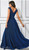 ROYAL STRETCH SHIMMER FLATTERING BALL GOWN - IMAGE 2