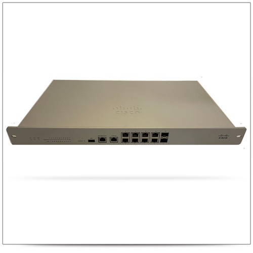 Meraki MX100-HW Security Appliance, (9)-RJ45 GE ports, 750MBPS 