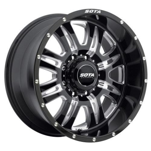 REHAB 8  22x10.5 8x6.5 -25mm  Death Metal (Black Milled)