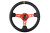 350mm Sport Steering Wheel (3" Deep) - Red w/ center marking