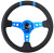 350mm Sport Steering Wheel (3" Deep) New Blue w /Blue Double Center Marking