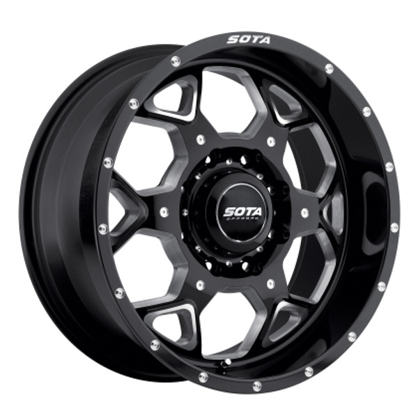 S.K.U.L. 22x10.5 8x170 -25mm  Death Metal (Black Milled)