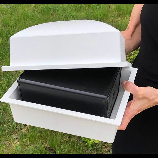 White Coronet Compact Urn Vault - Urns of Distinction