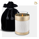 Pearl White & Bru Gold, Tealight