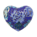 Elite Floral Blue Cloisonné, Heart Keepsake