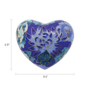 Elite Floral Blue Cloisonné, Heart Keepsake