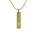 Pillar Cremation Jewelry, 14K Gold Plated