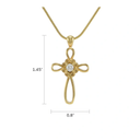 Infinity Cross Necklace, Gold Plated