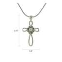 Infinity Cross Necklace, Stainless Steel