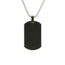 Tag Necklace, Onyx