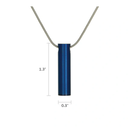 Cylinder Necklace, Blue