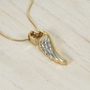 Wings of Eternity Necklace, Bronze/Pewter