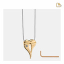 Angel Wings Cremation Pendant, Gold-Plated
