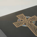 Monumental Memorials Celtic Cross Gold Black Large/Adult