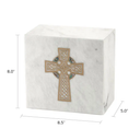 Monumental Memorials Celtic Cross Gold White, Large/Adult