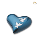 Blue Divine Flying Doves, Heart Keepsake
