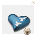 Blue Divine Flying Doves, Heart Keepsake