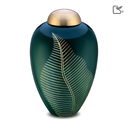 Elegant Leaf Green & Bru Gold, Large/Adult