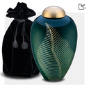 Elegant Leaf Green & Bru Gold, Large/Adult