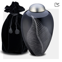 Elegant Leaf Midnight & Bru Pewter, Large/Adult