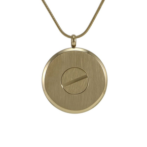 Round Necklace in Gold with Tree