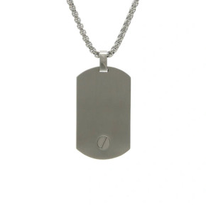 Tag Necklace, Stainless Steel Tag Necklace, Stainless Steel