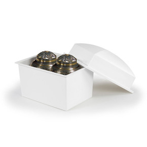 White Marquis Double Urn Vault, Case of 2