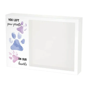 Shadowbox, Paw Prints Purple Shadowbox, Paw Prints Purple