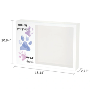 Shadowbox, Paw Prints Purple Shadowbox, Paw Prints Purple