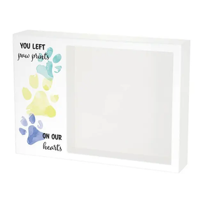 Shadowbox, Paw Prints Teal