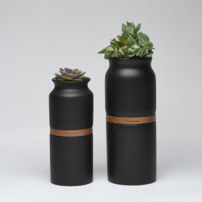 Black Vega Vase Urn, Small Black Vega Vase Urn, Small