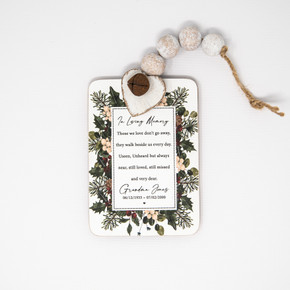 Rectangular Wreath Poem Ornament