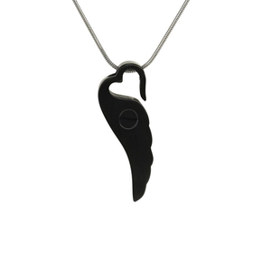 Wings of Eternity Necklace, Onyx/Pewter