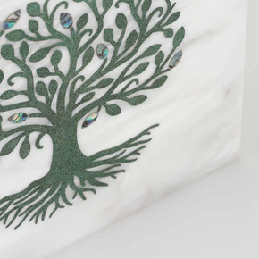 Monumental Memorials Tree of Life Green White, Large/Adult