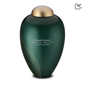 Elegant Leaf Green & Bru Gold, Large/Adult