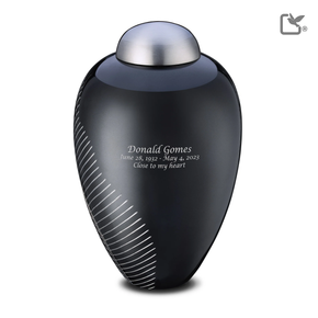 Elegant Leaf Midnight & Bru Pewter, Large/Adult