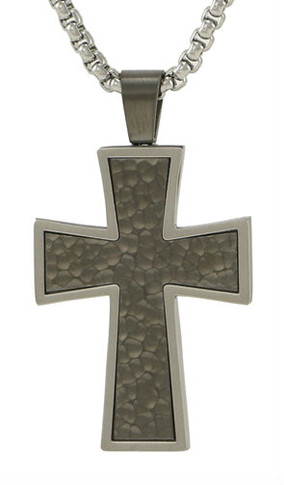 Cross Necklace, Onyx
