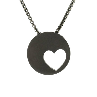 Eternity Heart Necklace, Onyx