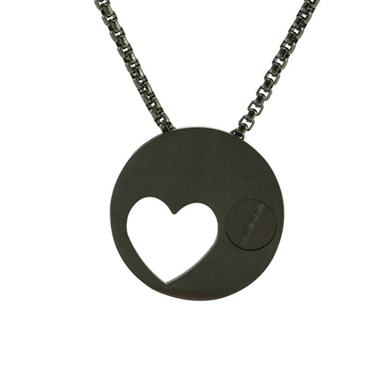 Eternity Heart Necklace, Onyx