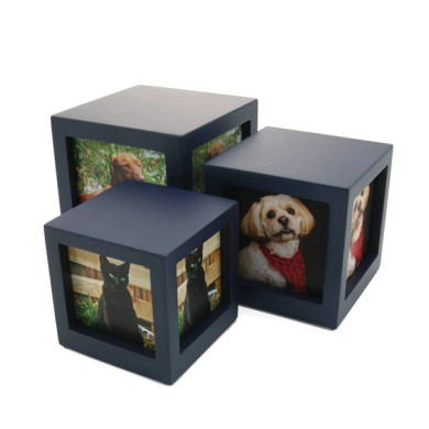 Navy Photo Cube, Small