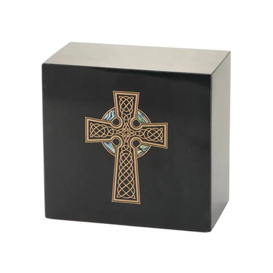 Monumental Memorials Celtic Cross Gold Black Large/Adult