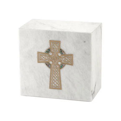 Monumental Memorials Celtic Cross Gold White, Large/Adult