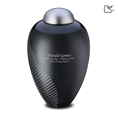 Elegant Leaf Midnight & Bru Pewter, Large/Adult