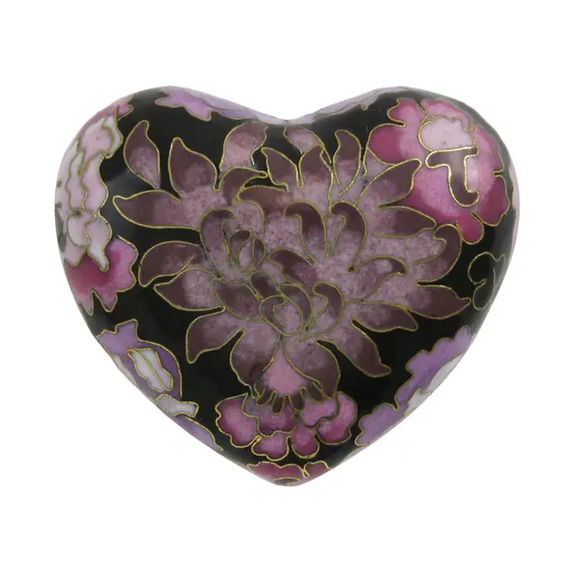 Elite Floral Blush Cloisonné, Heart Keepsake