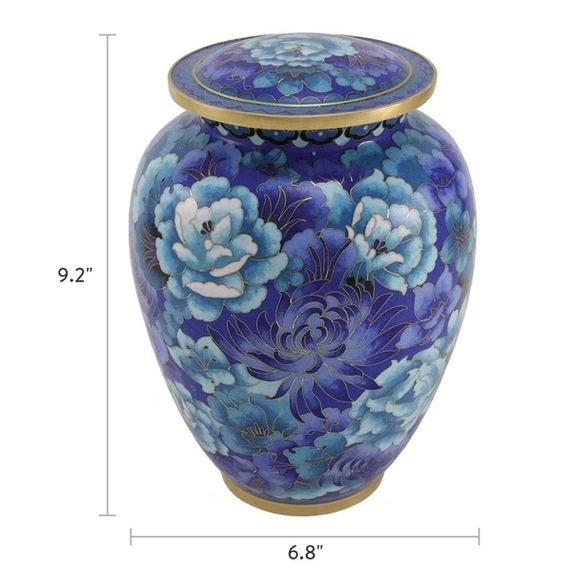 Elite Floral Blue Cloisonné, Large/Adult