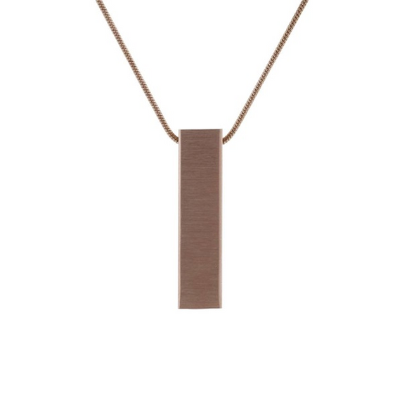 Pillar Necklace, Rose Gold Plated