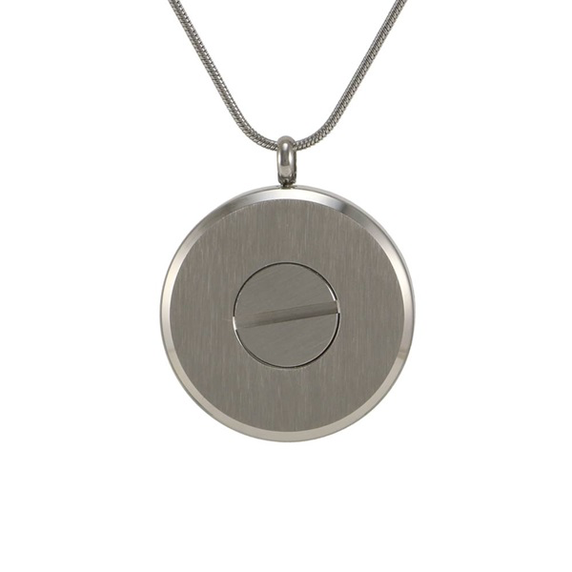 Round Necklace in Silver with Circles