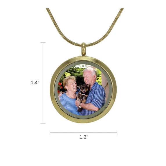 Companion Photo Necklace, 14K Gold Plated