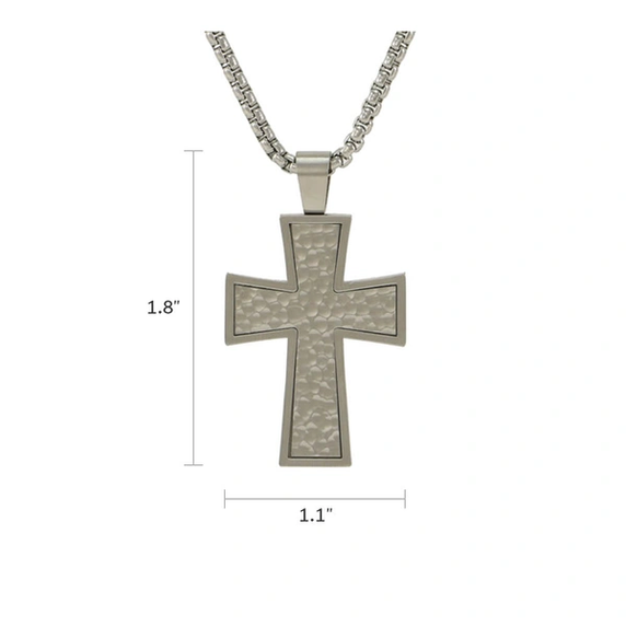 Cross Necklace, Stainless Steel